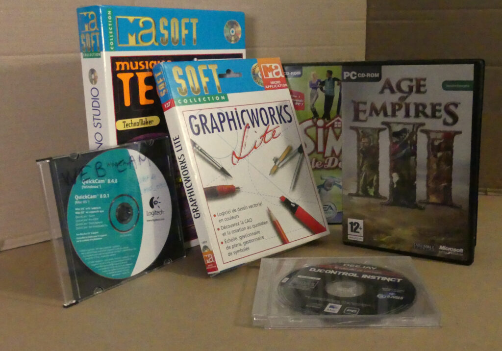 Collection de vieux logiciels